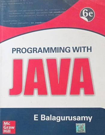 Programming with JAVA A primer