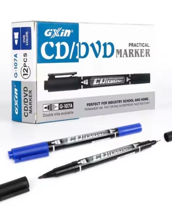 Gxin G-107A double head twin tip permanent marker CD/DVD oil-based smooth writing permanent marker pe